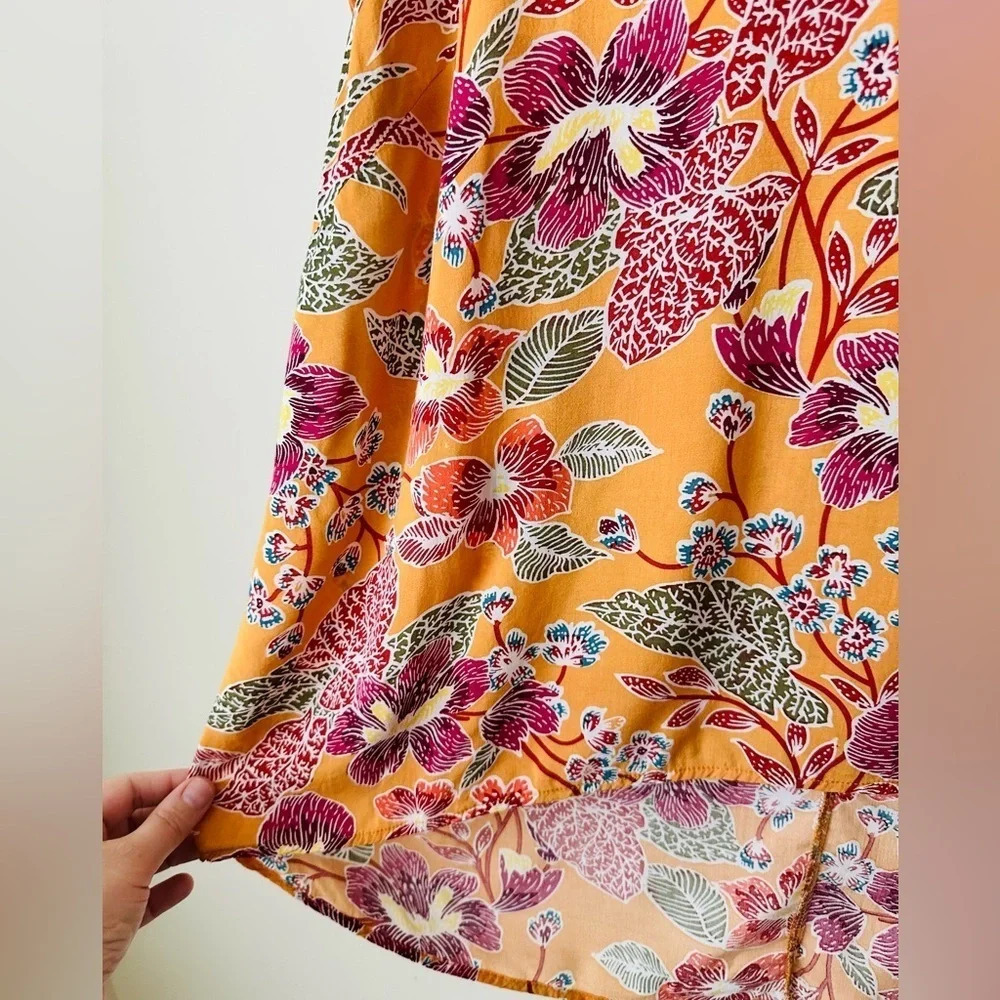 Christian Siriano Floral Blouse - Womens Hi-Lo Shirt Size XL - Picture 5 of 13